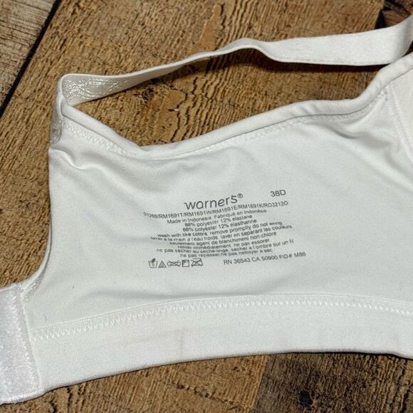 Warners Blissful Benefits Super Soft Wireless Lightly Lined Comfort Bra 38D - Picture 6 of 10